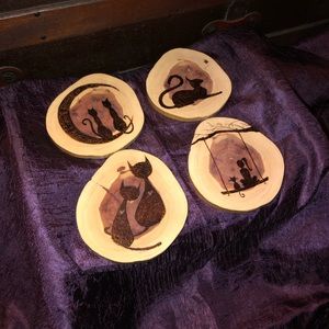 Large Wood Burned Cedar Coasters